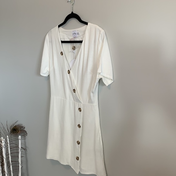 Princess Polly The Laze Mini Dress White Size 8 - Picture 8 of 14